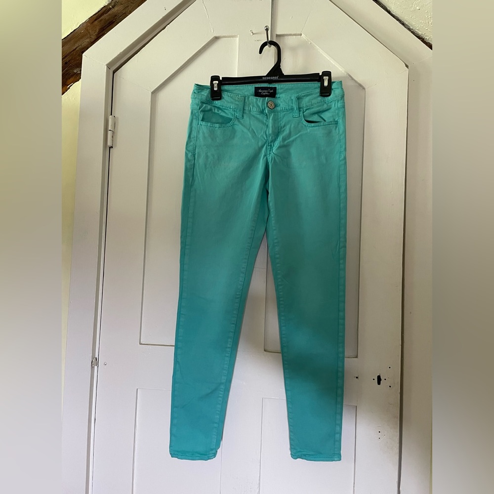 American Eagle Skinny jeans Mint green Size 2